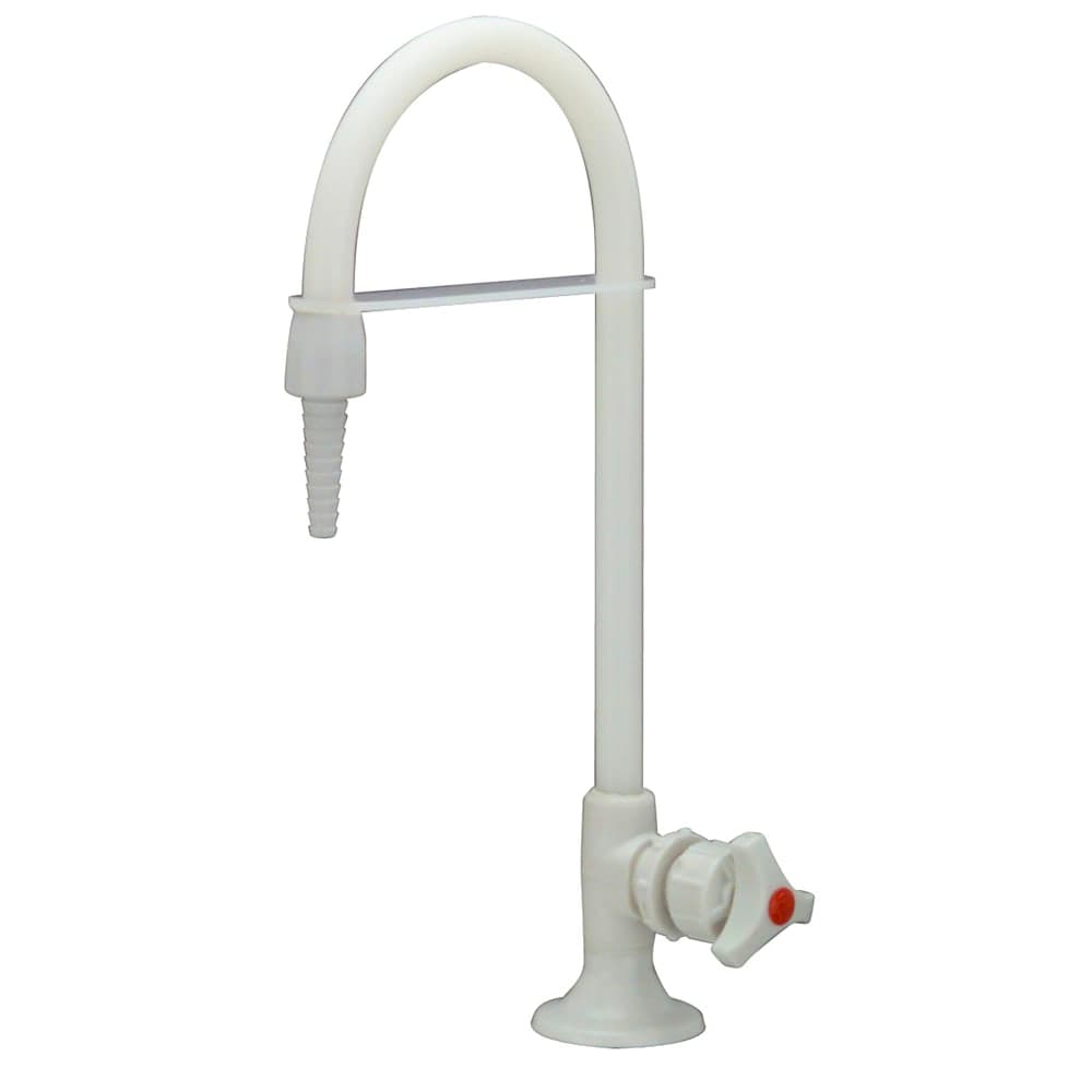 Zurn Industries Z82900 Deck Mount Polypropylene Lab Faucet for Distilled Water - 5 3/4" Gooseneck Spout