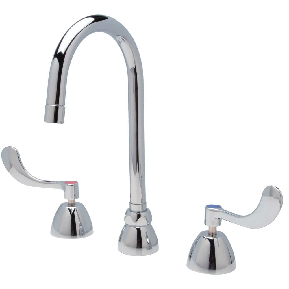 Zurn Industries Z831B4-XL-17F Deck Mount Lavatory Faucet w/ 5 3/8" Gooseneck Spout & 1.5 gpm Aerator - Chrome