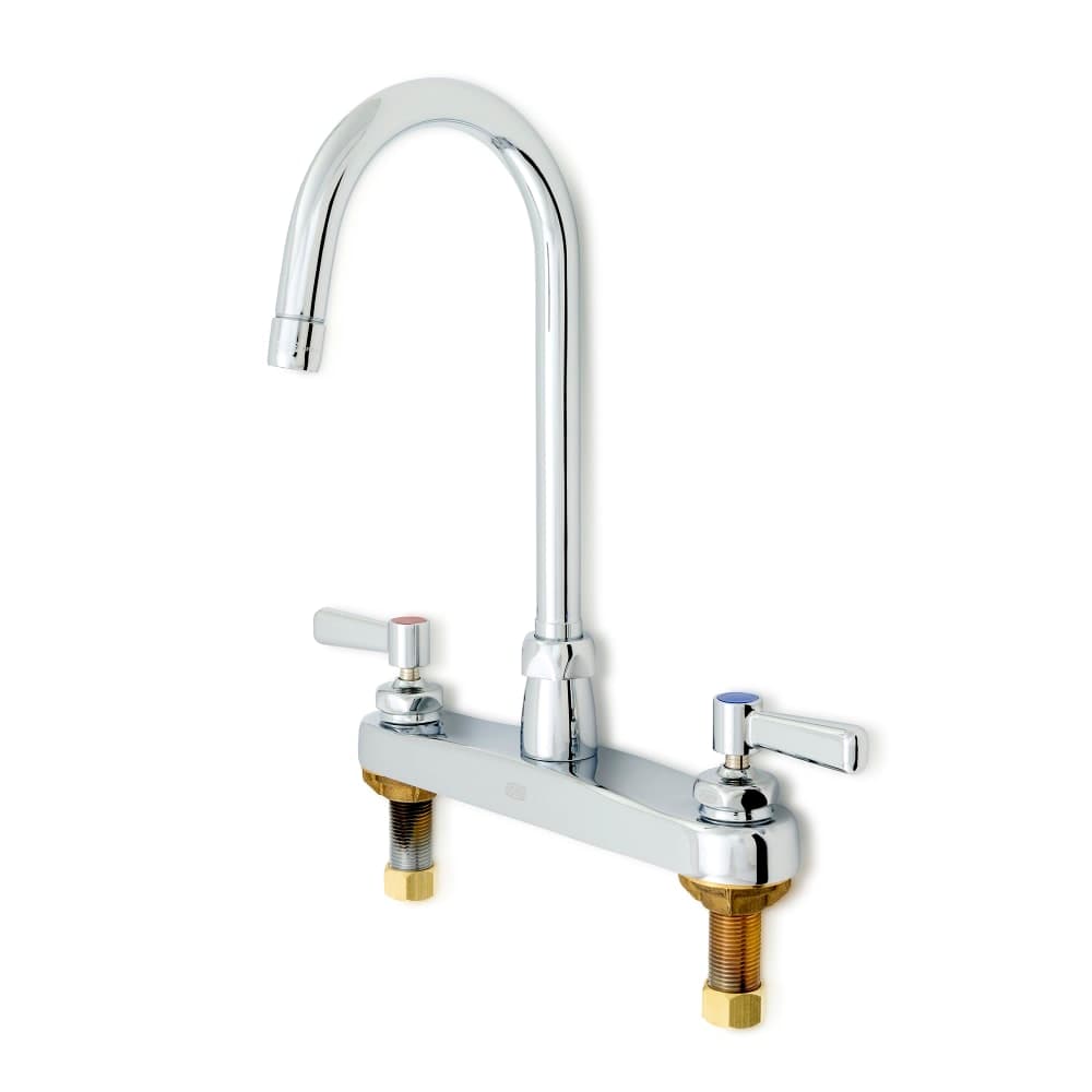 Zurn Industries Z871B1-XL Deck Mount Lavatory Faucet w/ 2.2 gpm Aerator - 5 3/8" Gooseneck Spout, Chrome