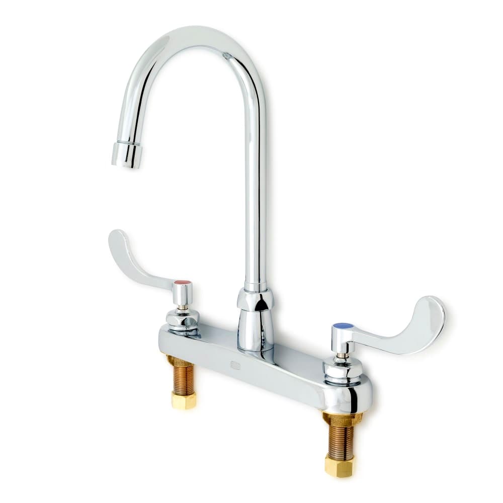 Zurn Industries Z871B4-XL Deck Mount Lavatory Faucet w/ 2.2 gpm Aerator - 5 3/8" Gooseneck Spout, Chrome