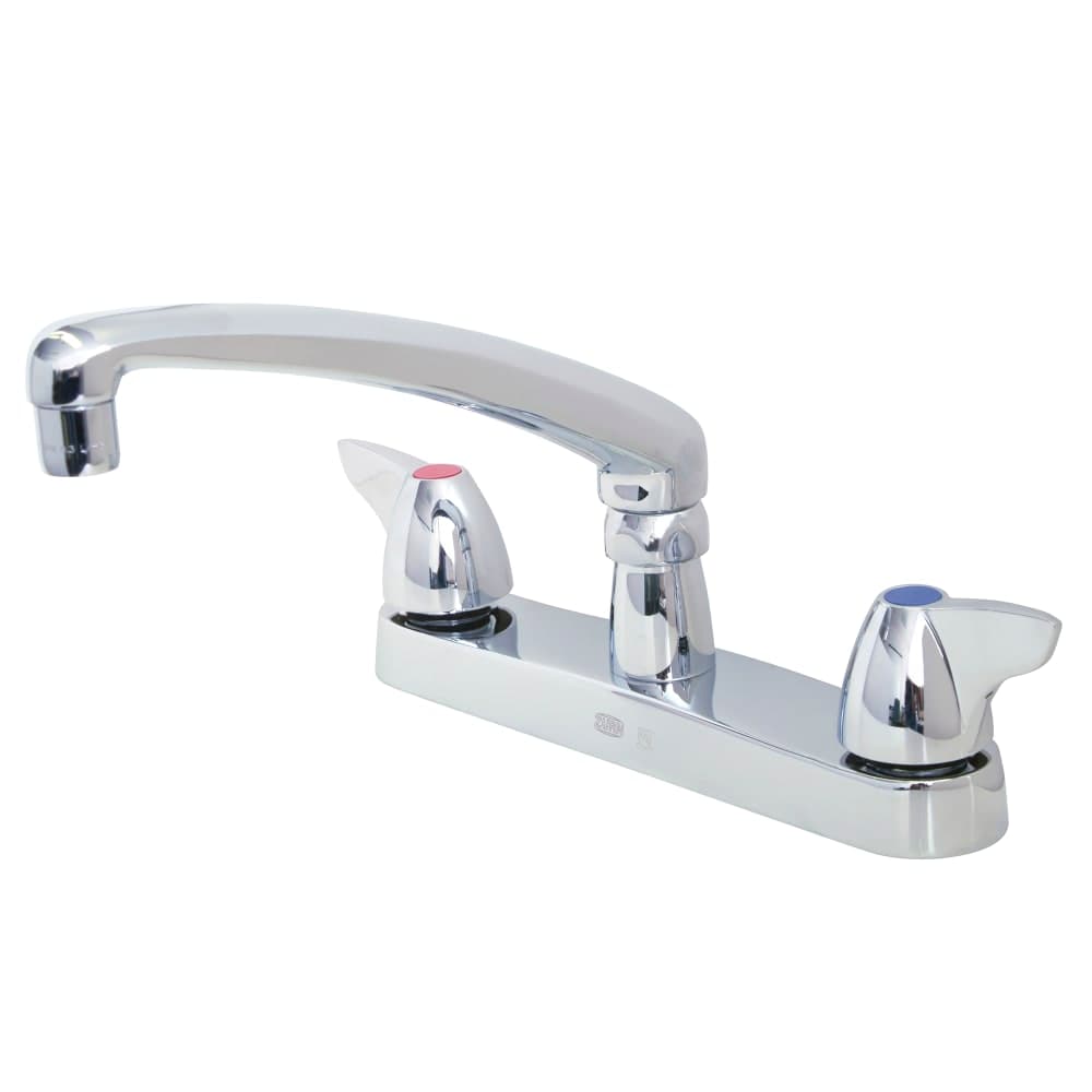 Zurn Industries Z871G3-XL Deck Mount Lavatory Faucet w/ 8" Cast Spout & 2" Dome Handles - 2.2 gpm Pressure