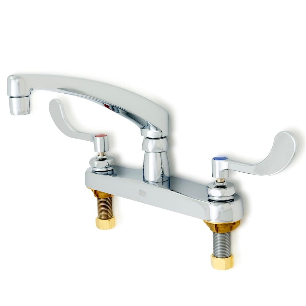 Zurn Industries Z871G4-XL Deck Mount Lavatory Faucet w/ 8" Cast Spout & 4" Wrist Handles - 2.2 gpm Pressure