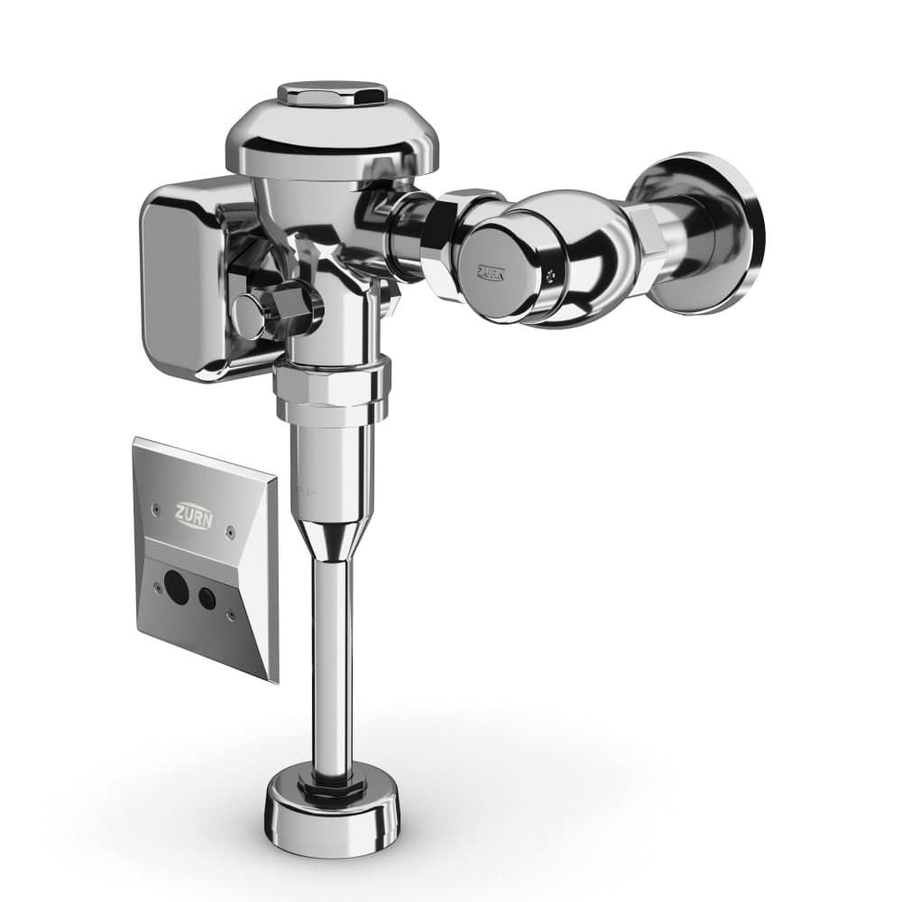 Zurn Industries ZEMS6003AV-ULF-W1 Automatic Sensor Flush Valve for 3/4" Urinals w/ 3/4" Top Spud - 0.13 gpf, Chrome Plated Metal Cover