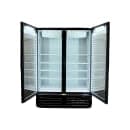 Imbera VRD43 HC BW 54 1/8" Two Section Glass Door Merchandiser - (2) Left/Right Hinge Doors, Black, 115v thumbnail 3