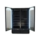 Imbera VRD43 HC BW 54 1/8" Two Section Glass Door Merchandiser - (2) Left/Right Hinge Doors, Black, 115v thumbnail 3