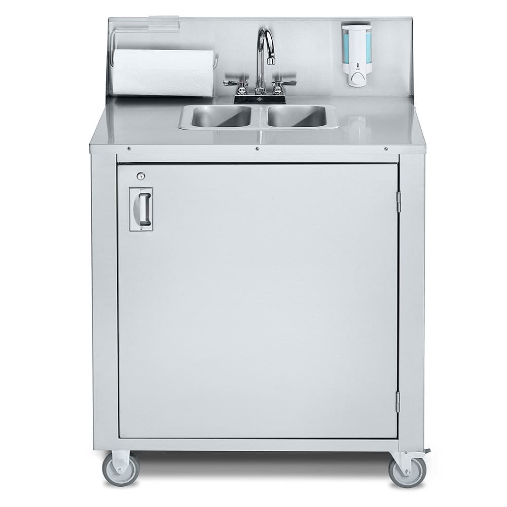 Crown Verity CV-PHS-2C 34 1/2" Portable Sink w/ 6"D Bowl, Cold Water