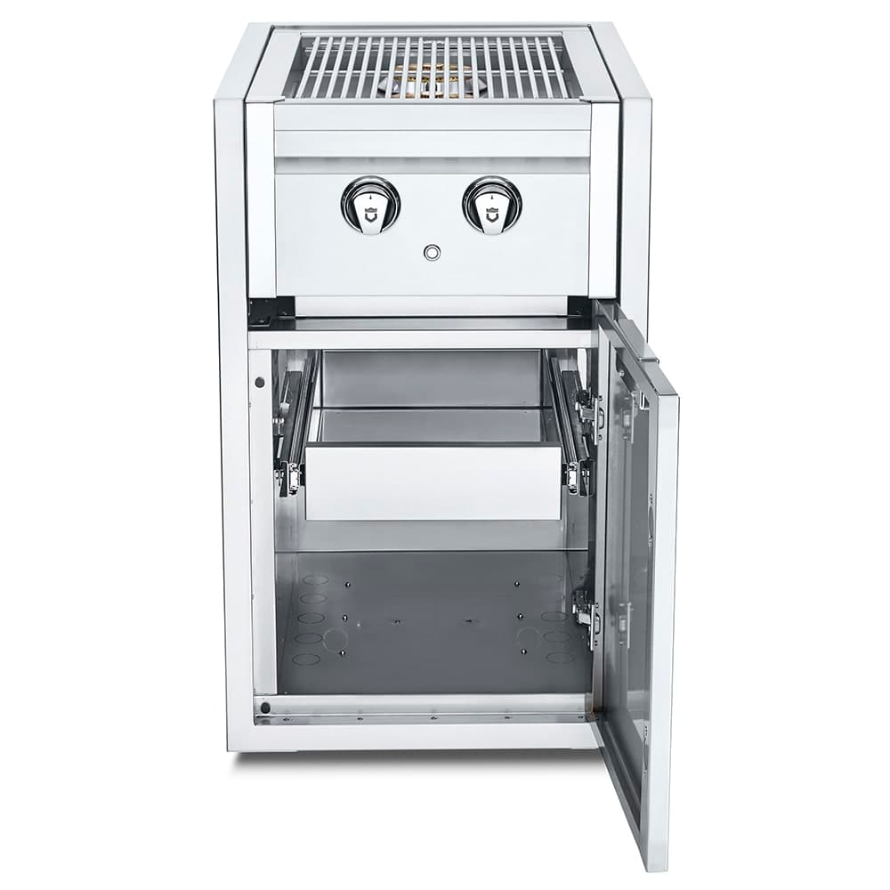 Crown Verity IBISC-SBNG-1D Small Built In Cabinet w/ Dual Side Burner & (1) Drawer - Stainless Steel