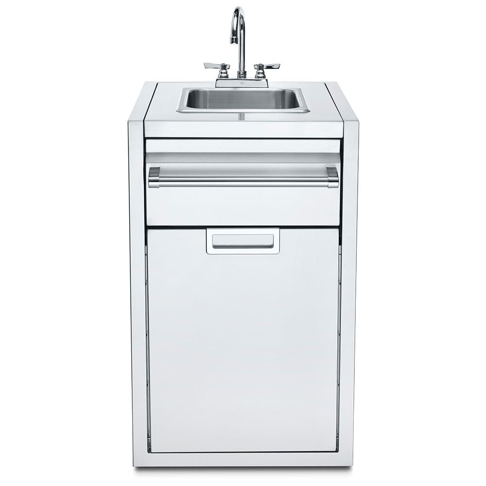 Crown Verity IBISC-SK Small Built In Cabinet w/ Sink & Paper Towel Holder - Stainless Steel