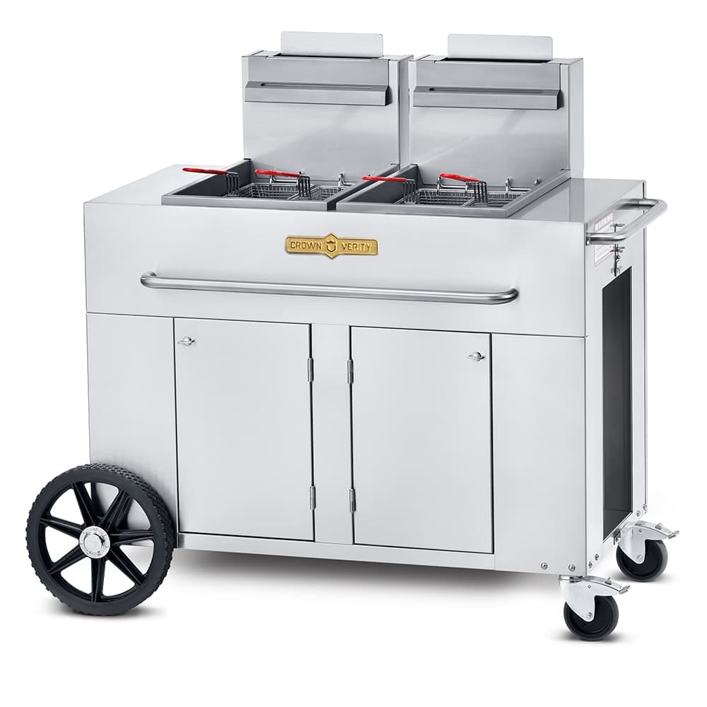 Crown Verity CV-PF-2LP Outdoor Gas Fryer - (2) 40 lb Vats, Liquid Propane
