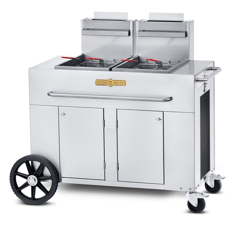 Crown Verity CV-PF-2NG Outdoor Gas Fryer - (2) 40 lb Vats, Natural Gas