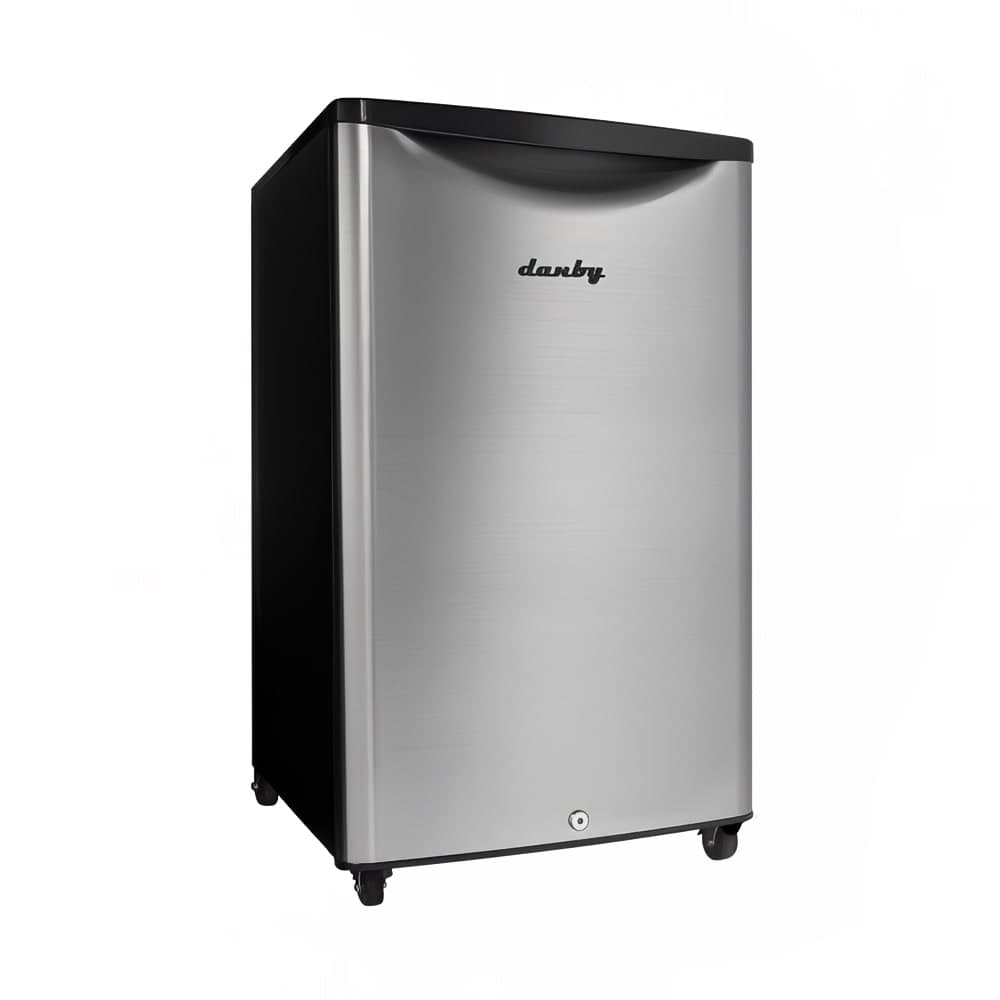 Danby DAR044A6BSLDBO 4.4 cu ft Undercounter Outdoor Refrigerator w/ Solid Door - Black/Stainless, 115v
