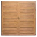 Grosfillex UT385008 Rectangular Atlanta Outdoor Table w/ Umbrella Hole - 48" x 32", Melamine, Teakwood thumbnail 2