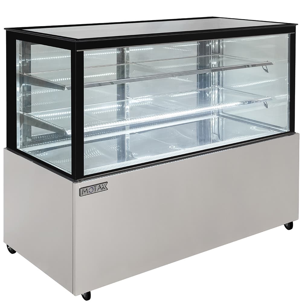MoTak MCD59-2X 58 1/8" Full Service Bakery Case w/ Straight Glass - (3) Levels, 115v