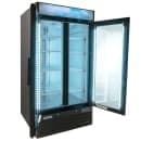 MoTak MGD-2DR-36-HC 39 1/2" Two Section Glass Door Merchandiser - (2) Left/Right Hinge Doors, Black, 115v thumbnail 2