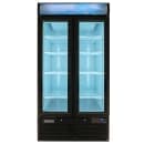 MoTak MGD-2DR-36-HC 39 1/2" Two Section Glass Door Merchandiser - (2) Left/Right Hinge Doors, Black, 115v thumbnail 3