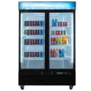 MoTak MGD-2DR-48-X 53 1/8" Two Section Glass Door Merchandiser - (2) Left/Right Hinge Doors, Black, 115v thumbnail 2