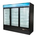 MoTak MGD-3DR-80-X 78 3/8" Three Section Glass Door Merchandiser - (2) Left/Right Hinge Doors, Black, 115v thumbnail 2