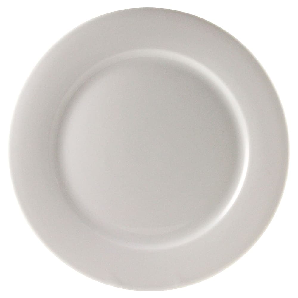 10 Strawberry Street 12" Round Bistro Charger Plate - Porcelain, Bright White (BISTRO-24)