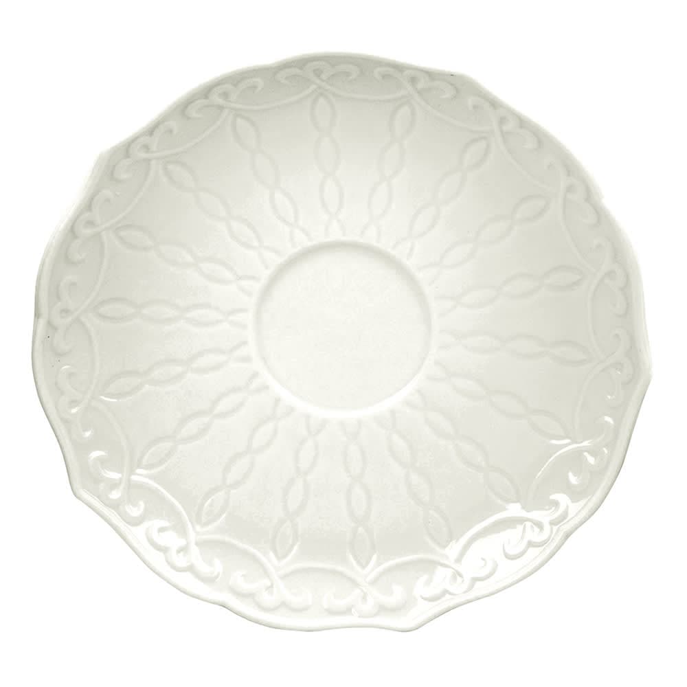 10 Strawberry Street 5 1/2" Round Ever Saucer - Bone China, White (EVER-0009S)
