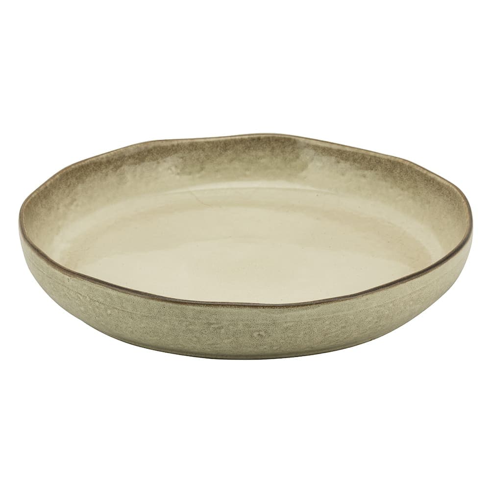 10 Strawberry Street 12" Round Firenza Plate - Porcelain, Beige (FRZ-12DPPLT-BG)