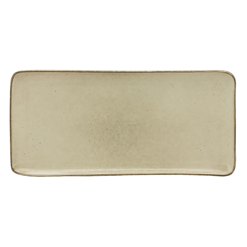10 Strawberry Street 13" x 6" Rectangular Firenza Platter - Porcelain, Beige (FRZ-13-REC-BG)