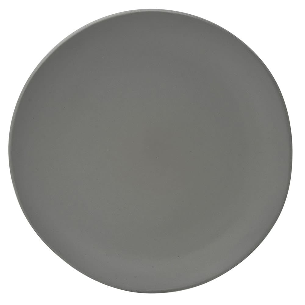 10 Strawberry Street 8" Round Matte Wave Salad/Dessert Plate - Ceramic, Gray (RPPLE-GREYSLD)
