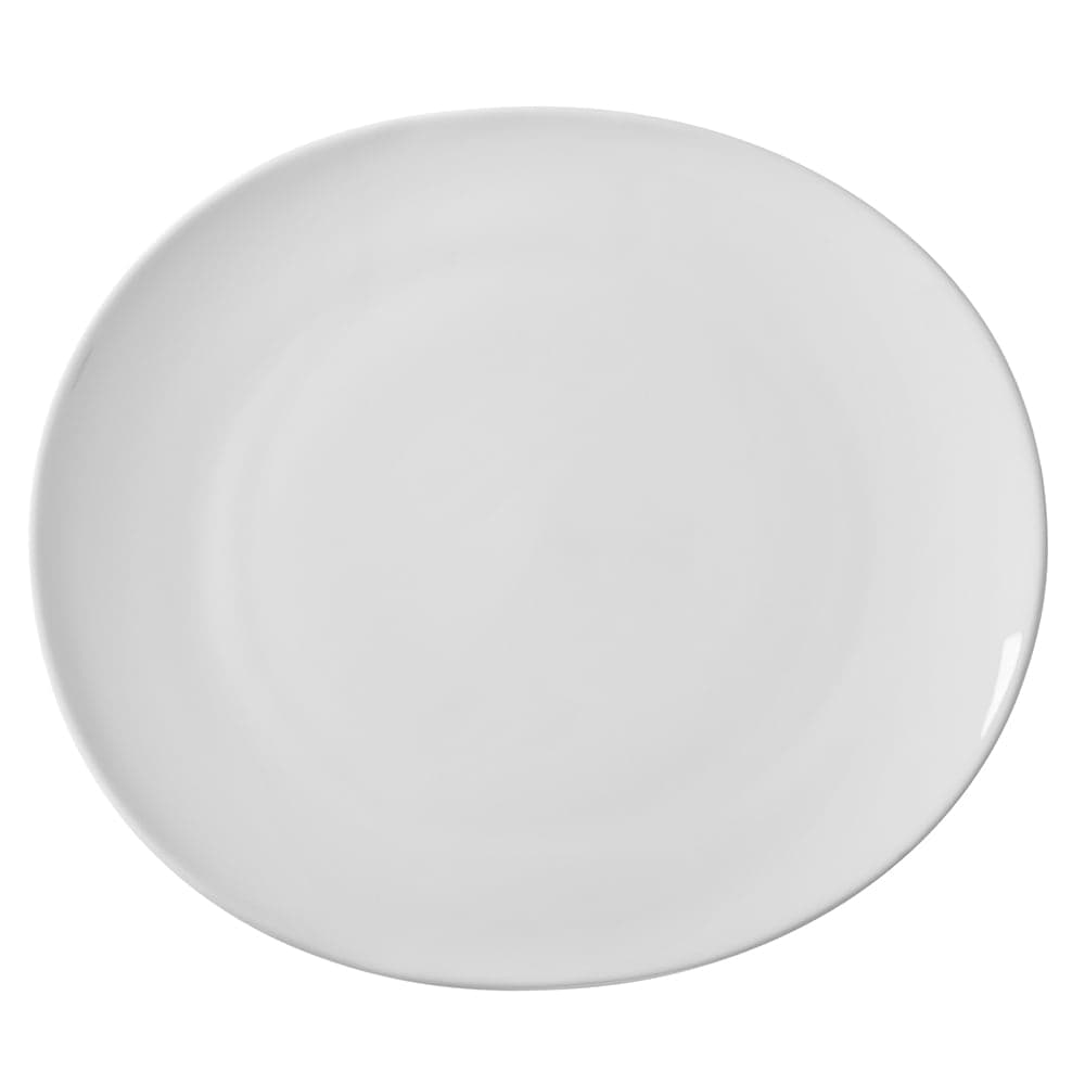 10 Strawberry Street Oval Dinner Plate - 10 7/8" x 9 1/2", Porcelain, Royal White (RVL0040)