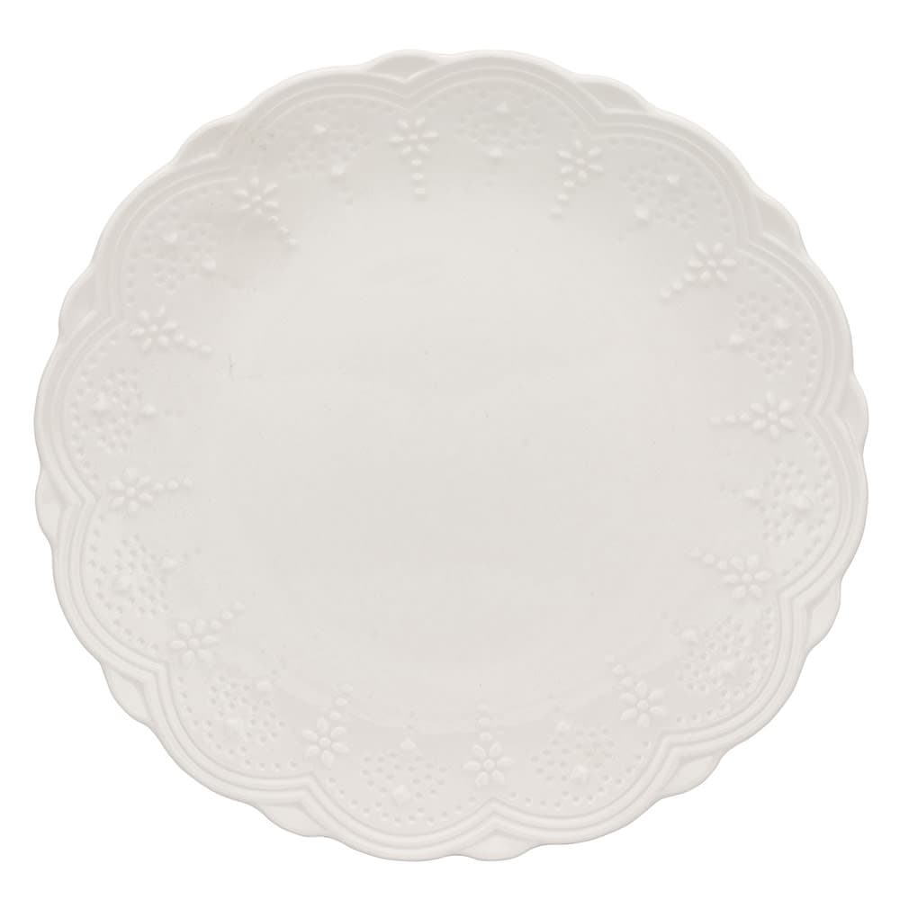 10 Strawberry Street 8 1/16" Round Valentina Side Plate - Bone China, White (VTNA-0004)