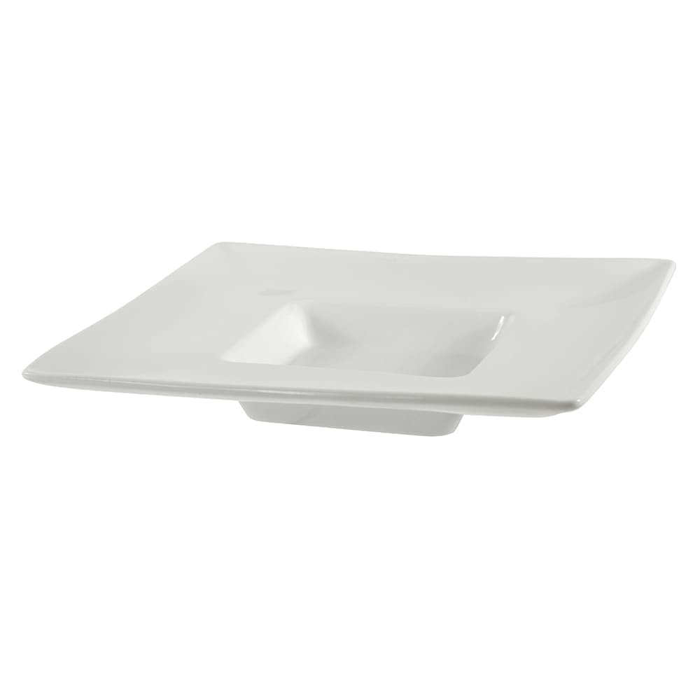 10 Strawberry Street 8 oz Square Whittier Bowl - Porcelain, White (WTR-11SQWIDERBWL)