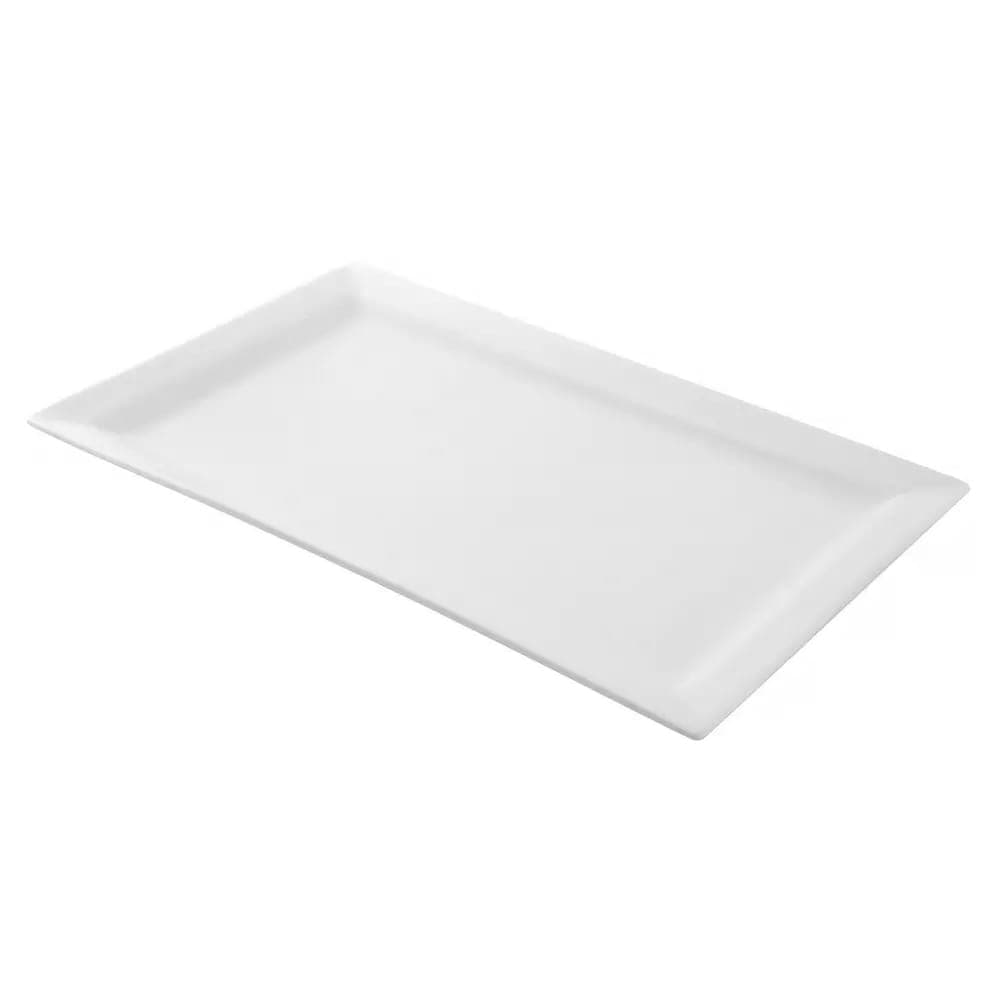 10 Strawberry Street 17 3/4" x 10 5/8" Rectangular Whittier Platter - Porcelain, White (WTR-17-11REC)