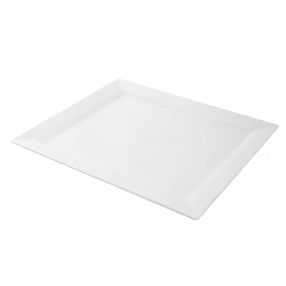 10 Strawberry Street 17 1/4" x 14 5/8" Rectangular Whittier Platter - Porcelain, White (WTR-17-15REC)