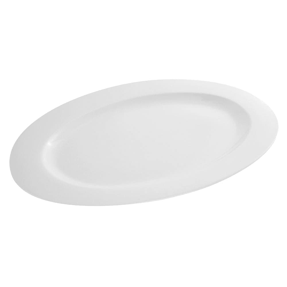10 Strawberry Street 18 1/4" x 12 3/4" Oval Whittier Platter - Porcelain, White (WTR-18OV)