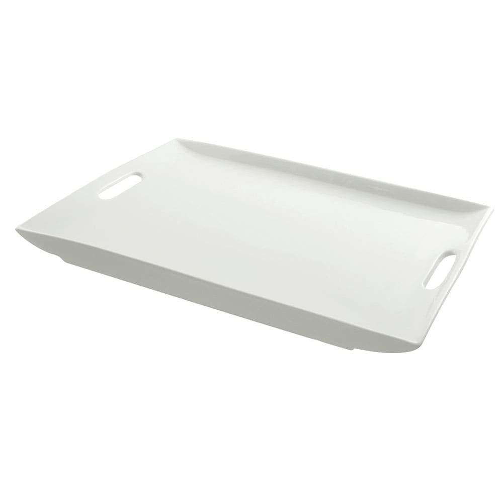 10 Strawberry Street 19 7/8" x 14 3/4" Rectangular Whittier Platter - Porcelain, White (WTR-20-15RECHNDL)