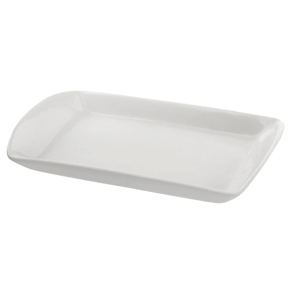 10 Strawberry Street Rectangular Serving Tray - 5" x 3", Porcelain, White (WTR-25RECTB)