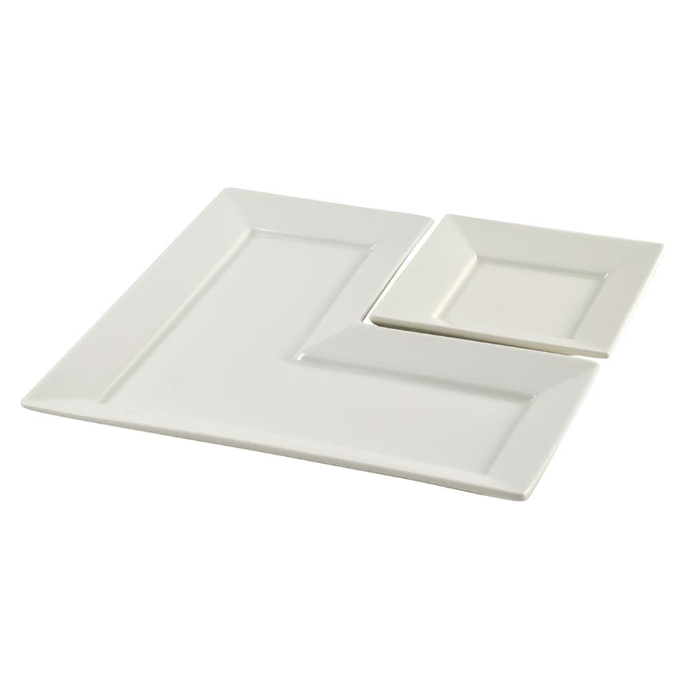 10 Strawberry Street 5 1/4" Square Plate - Porcelain, White (WTR-5FTDSQ)