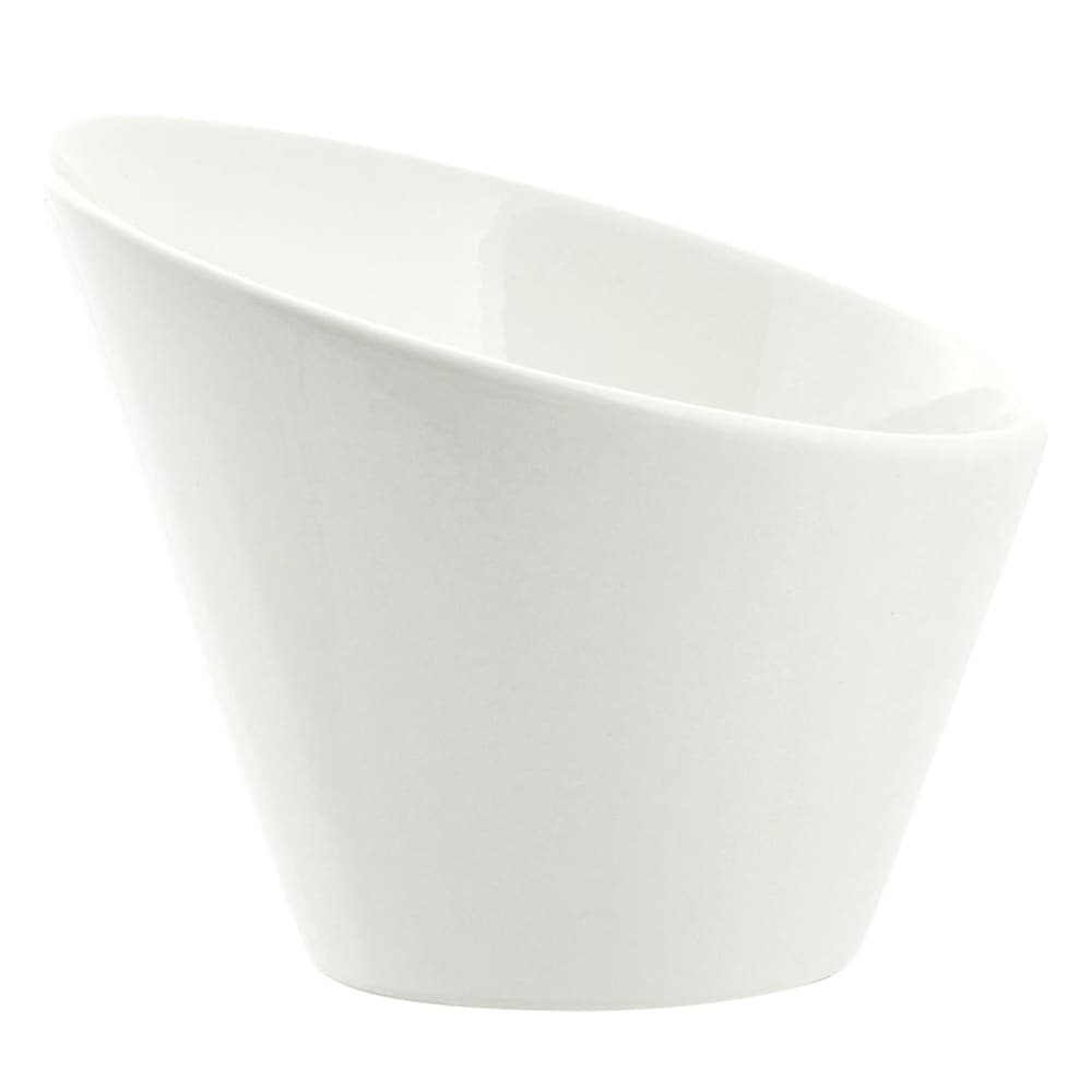 10 Strawberry Street 5 oz Round Slanted Bowl - Porcelain, White (WTR-5SLNTBWL)