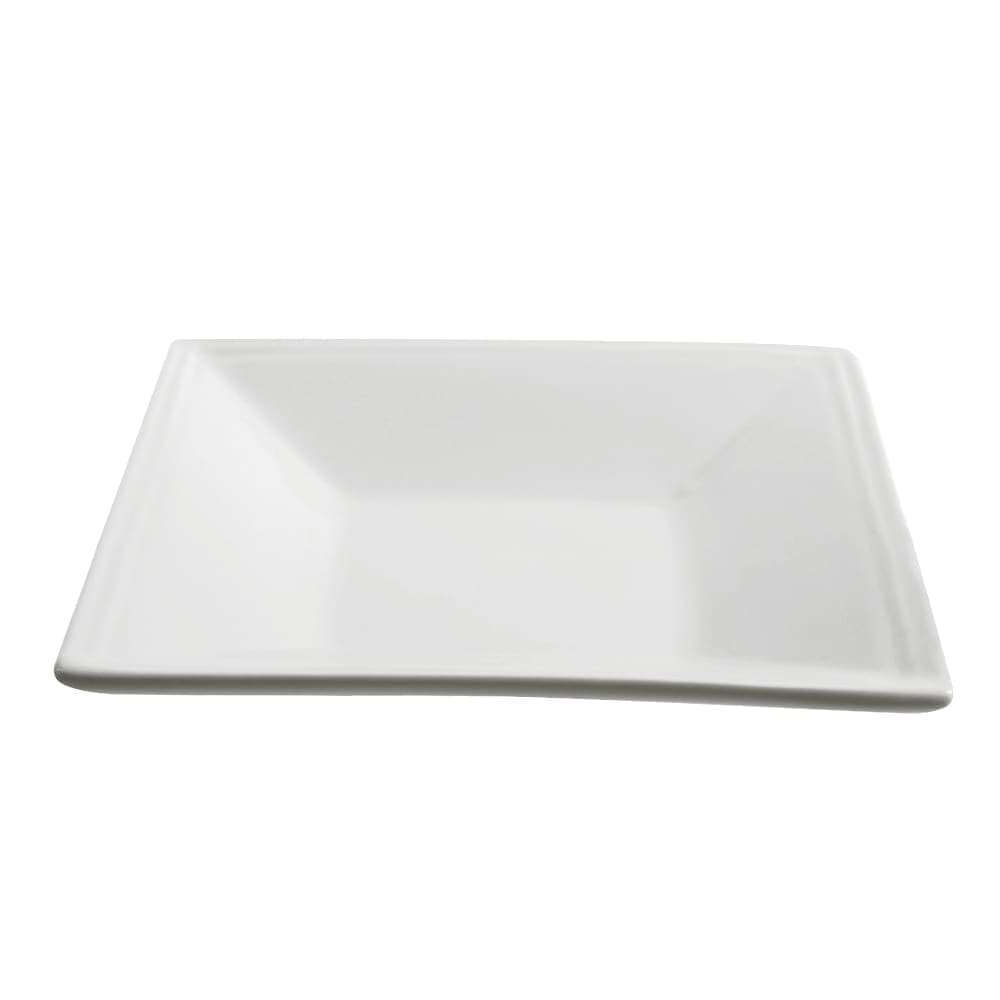 10 Strawberry Street 5" Square Serving Tray - Porcelain, White (WTR-5SQTB)