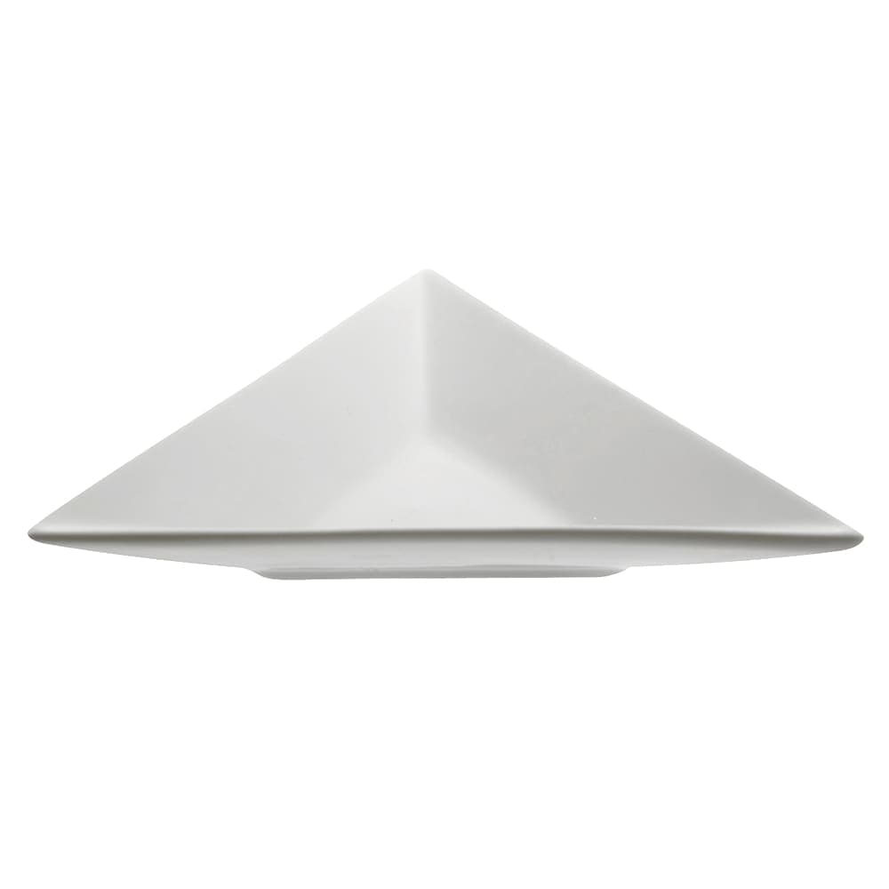 10 Strawberry Street 5 1/2" Triangular Serving Tray - Porcelain, White (WTR-5TRITB)