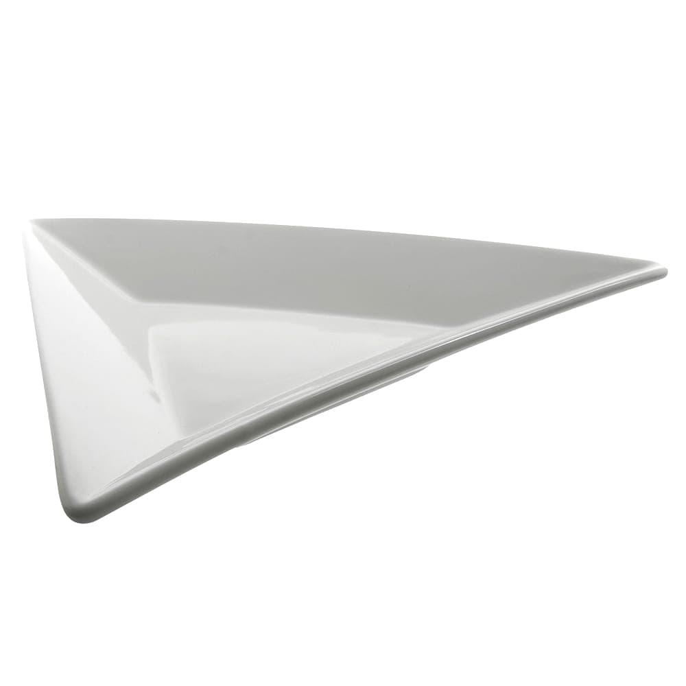10 Strawberry Street 9 7/8" Triangular Plate - Porcelain, White (WTR-8TRI)