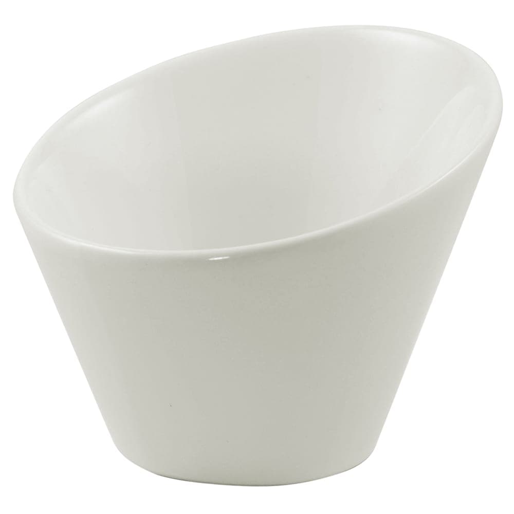 10 Strawberry Street 64 oz Round Slanted Bowl - Porcelain, White (WTR-9SLNTBWL)
