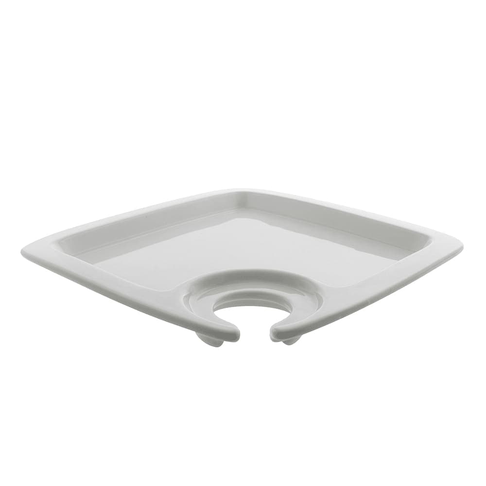 10 Strawberry Street 9" Square Appetizer Plate - Porcelain, White (WTR-SQAPTZR)