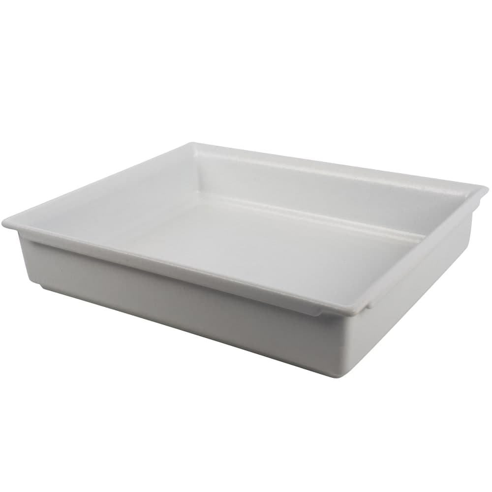 Bugambilia 2 1/2"D Half Size Food Pan - Resin Coated Aluminum, White (CIH1/2-WW)
