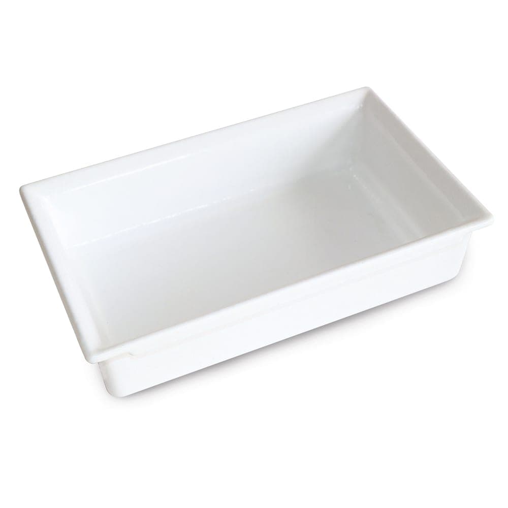 Bugambilia 4"D Quarter Size Food Pan - Resin Coated Aluminum, White (CIH1/4D-WW)