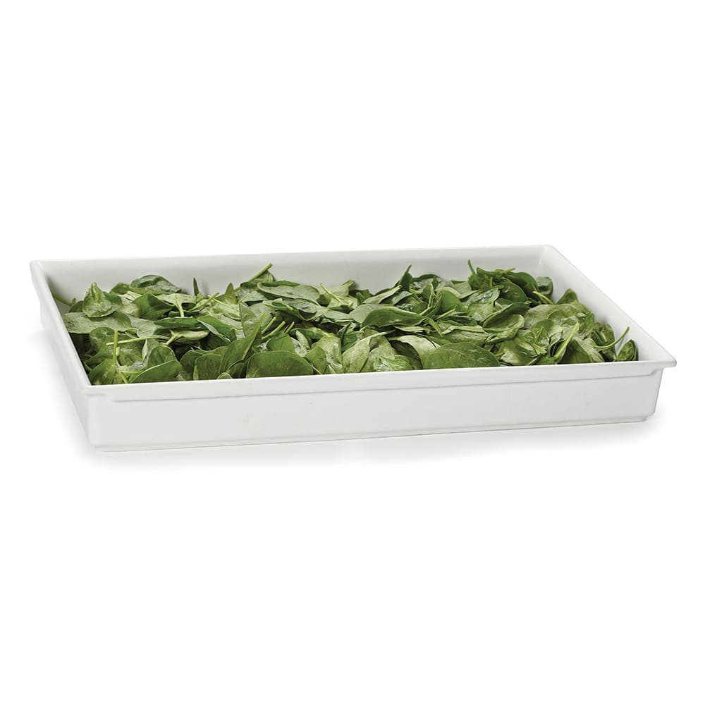 Bugambilia 2 1/2"D Full Size Food Pan - Resin Coated Aluminum, White (CIH1F-WW)