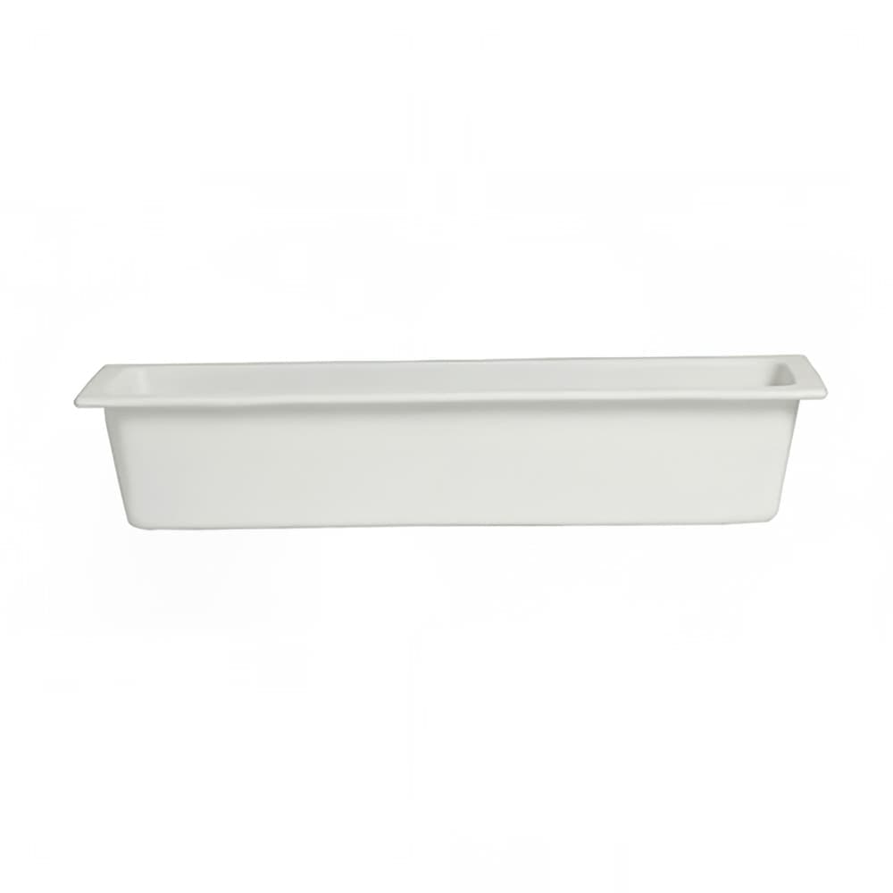 Bugambilia 4"D Half Size Long Food Pan - Resin Coated Aluminum, White (IH2/4DWW)