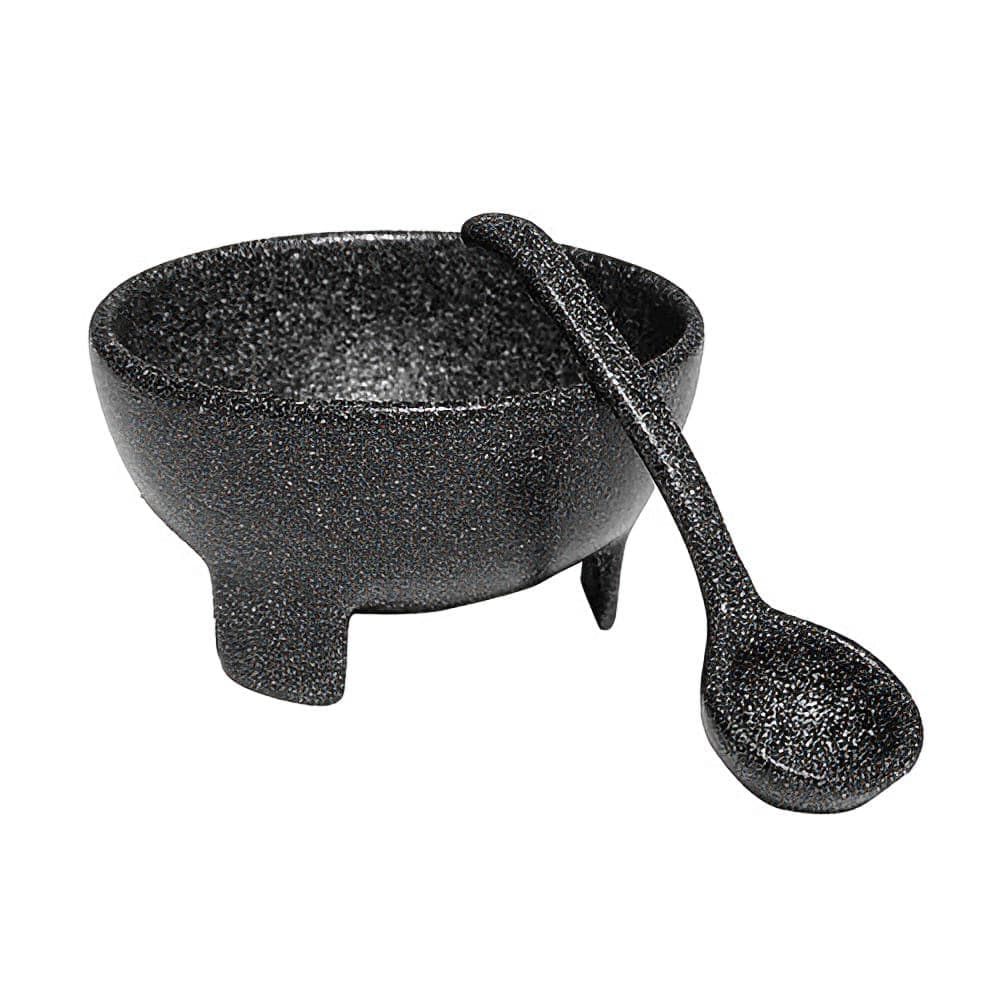Bugambilia 30 1/2 oz Molcajete - Resin Coated Aluminum, Granite Black (MJSR6GB)