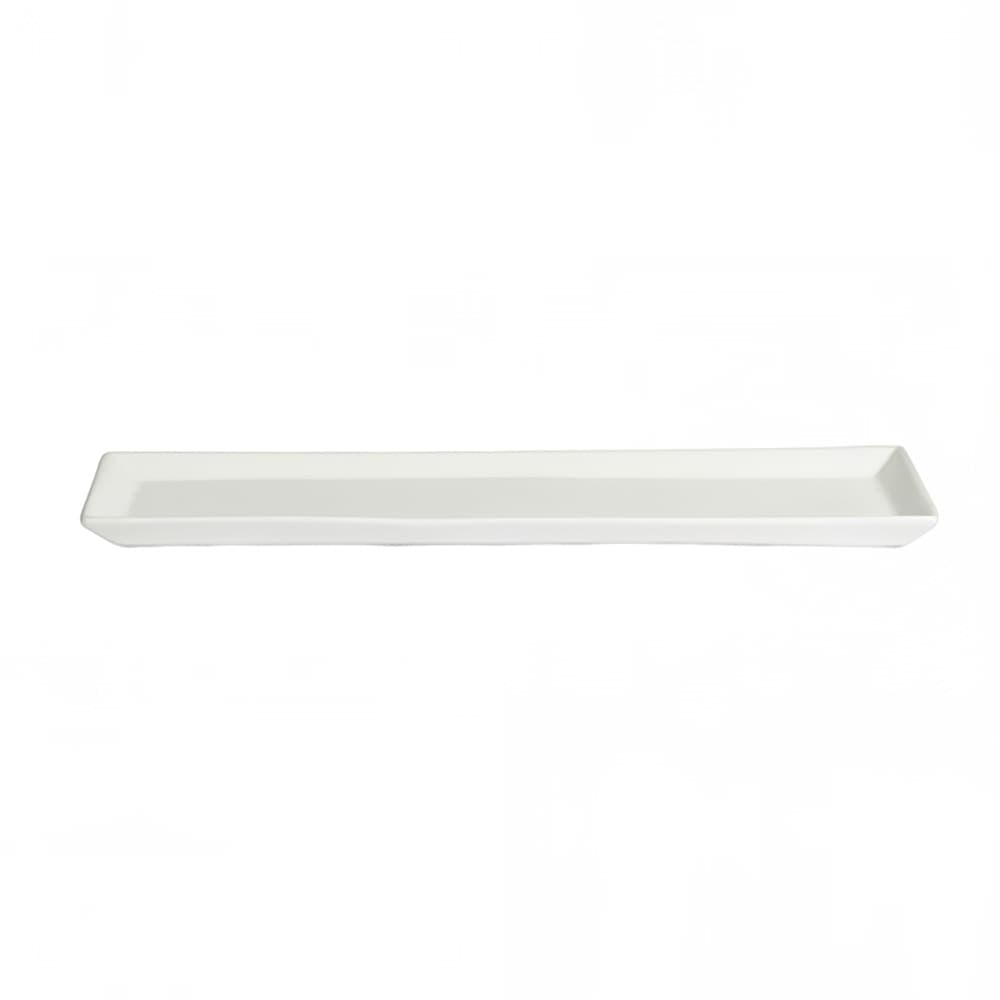 Bugambilia 19" x 7 1/2" Rectangular Buffet Platter - Resin Coated Aluminum, White (PU002WW)