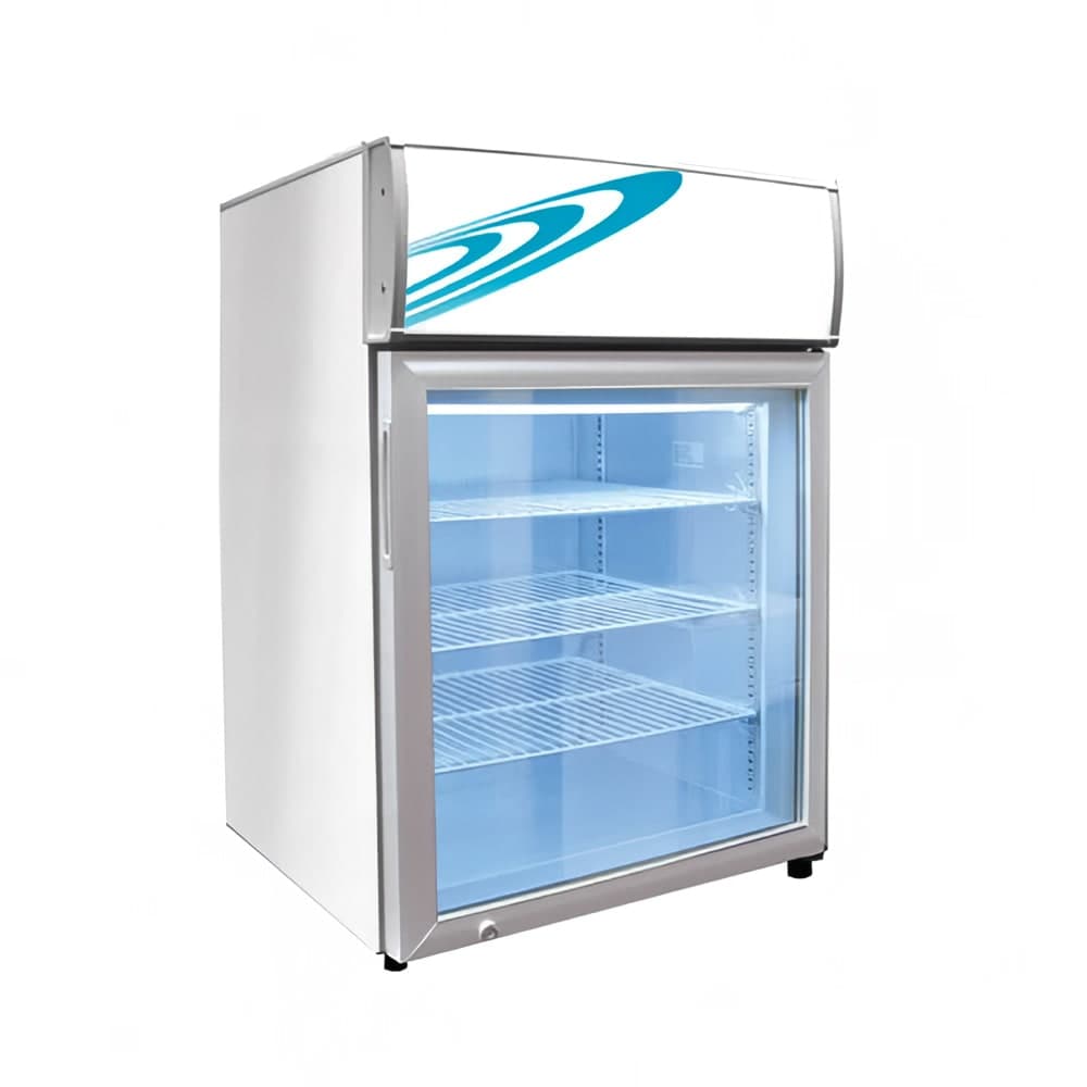 Excellence Industries 24" One Section Display Freezer w/ Swing Door - Rear Mount Compressor, White, 115v (CTF-4HCMS)