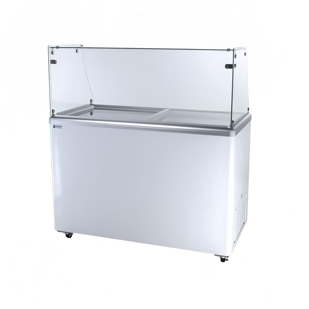 Excellence Industries 47 1/2" Stand Alone Ice Cream Dipping Cabinet w/ 8 Tub Capacity - White, 115v (EDC-8-HC)