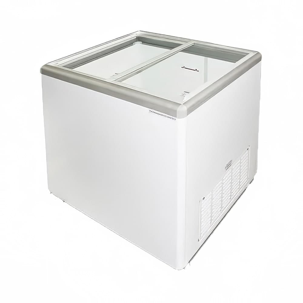 Excellence Industries 39 1/2" Mobile Ice Cream Freezer w/ 10 Tub Capacity - White, 115v (EURO-10HC)
